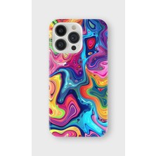 Lelia iPhone 16 Pro Max Uyumlu Baskılı Şeffaf Telefon Kılıfı | Koleksiyon: Colorwave Flux