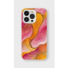 Lelia iPhone 14 Pro Uyumlu Baskılı Şeffaf Telefon Kılıfı | Koleksiyon: Colorwave Flux