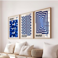 Pam Studio Bauhaus Geometrik 3’lü Tablo Seti – Modern Minimalist Duvar Dekorasyonu