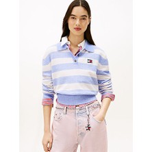 Tommy Hilfiger Kadın Tjw Fluffy Polo Yaka Kazak