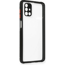 Egecen Samsung Galaxy M51 Kılıf Miami Şeffaf Silikon - SIYAH-(5796) - ECR8063-2931