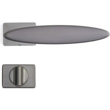 System Epsılon Rozetli Kapı Kolu Takımı Füme Renk Wc (Lavabo-Banyo-Tuvalet Rozetli)