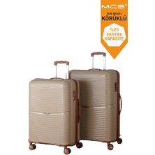 MÇS V379 Aura Y.üretim Pp Valiz 65 cm + 75 cm Siyah Set