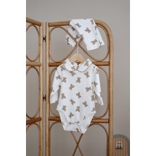 Oh la la Koala For Little Ones Oh la la Koala Unisex 0 - 3 Ay Puffy Sleep Ayıcık Body Tayt Takım Konforlu ve Şık