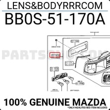 Tyc Mazda 323 Arka Stop Sedan Sağ 1992-1994 (Oem No:  BB0S-51-170A)