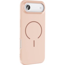 Lopard iPhone 17 Air Telefon Kılıfı Kablosuz Şarj Özellikli Meta Kapak Yüksek Kamera Koruma Çerçevesi