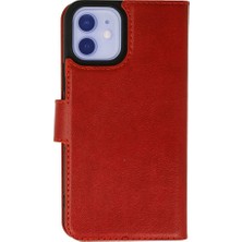 Genel Tedarik iPhone 12 Kılıf Trend S Plus Kapaklı Kılıf - KIRMIZI-(5796) - EMTHBA7367-5432