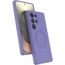 Samsung Galaxy S25 Ultra Regal Magsafe Standlı Kapak - LILA-(5796) - EMTHBA4921-7071