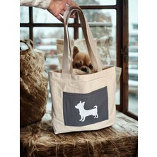 Arakne Chihuahua Basklı Canvas Çanta