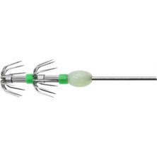 BilTeknik 18 cm Kalamar Zoka Iğnesi. Kalamar Şiş Zoka. Paslanmaz Çelik  2 Sıra Iğneli, Fosforlu Kalamar Kancaları