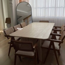 Adomar Marble Traverten Yemek Masası
