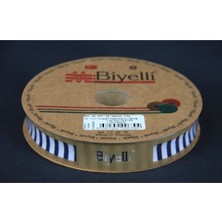 Buffer Biye Kalın Çizgili Katlı F04 Lacivert 2 cm 25 Metre %65 Koton %35 Polyester