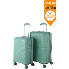MÇS V379 Pp Y.üretim Pp Valiz 55 cm + 65 cm Siyah Set