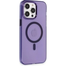 Genel Tedarik iPhone 14 Pro Max Kılıf Tron Şeffaf Magsafe Kapak - Derin MOR-(5796) - EMTHBA8641-8635