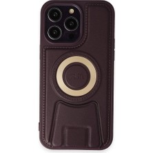 Genel Tedarik iPhone 14 Pro Kılıf Merkür Magneticsafe Standlı Kapak - Derin MOR-(5796) - EMTHBA8257-4051