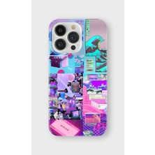 Lelia iPhone 15 Pro Uyumlu Baskılı Şeffaf Telefon Kılıfı | Koleksiyon: Neondream District