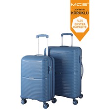 MÇS V379 Pp Y.üretim Pp Valiz 55 cm + 65 cm Siyah Set