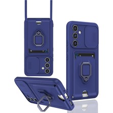 Genel Tedarik Samsung Galaxy S23 Fe Kılıf Zuma Kartvizitli Yüzüklü Silikon - LACIVERT-(5796) - EMTHBA3246-46
