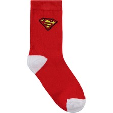 Superman Süperman 3'lü 2-12 Yaş Erkek Soket Çorap - Standart 10-11 Yaş
