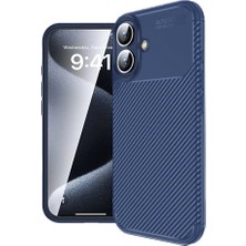 Genel Tedarik iPhone 16 Plus Kılıf Auto Focus Karbon Kapak - LACIVERT-(5796) - EMTHBA8779-2211