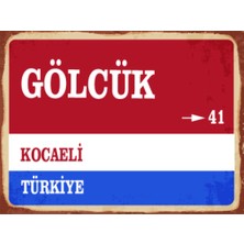BiveSa Kocaeli Ili Gölcük Ilçesi  Retro Ahşap Sokak Tabelası
