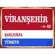 BiveSa Şanlıurfa Ili Viranşehir Ilçesi  Retro Ahşap Sokak Tabelası