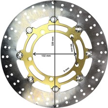 Universal 320 mm x 132 mm x 5 mm Spor Ön Disk Gold