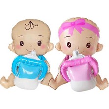 Patladı Gitti Cinsiyet Belirleme Partisi Kız Mı Erkek Mi Boy Or Girl Mavi Pembe Biberonlu Bebek Balon