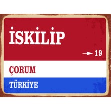 BiveSa Çorum Ili Iskilip Ilçesi  Retro Ahşap Sokak Tabelası