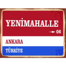 BiveSa Ankara Ili Yenimahalle Ilçesi  Retro Ahşap Sokak Tabelası