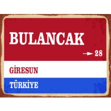 BiveSa Giresun Ili Bulancak Ilçesi  Retro Ahşap Sokak Tabelası
