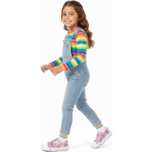 Artı Artı Ayakkabı Mia KİDS-2401 🌈 Hologram 3D Kız Çocuk Cırtlı Işıklı Pembe Sneakers