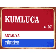 BiveSa Antalya Ili Kumluca Ilçesi  Retro Ahşap Sokak Tabelası