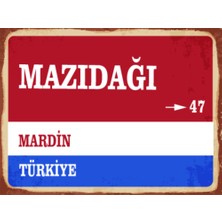 BiveSa Mardin Ili Mazıdağı Ilçesi  Retro Ahşap Sokak Tabelası