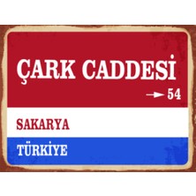 BiveSa Sakarya Ili Çark Caddesi Retro Ahşap Sokak Tabelası