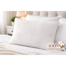 Yünteks Günaydın Pamuk Yastık , Nefesalan Doku ,organik Pamuk, Kapitoneli , Çantalı , 50X70 Yastık