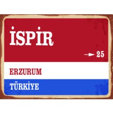 BiveSa Erzurum Ili Ispir Ilçesi  Retro Ahşap Sokak Tabelası