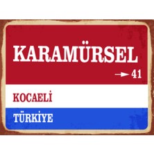 BiveSa Kocaeli Ili Karamürsel Ilçesi  Retro Ahşap Sokak Tabelası