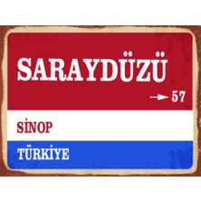 BiveSa Sinop Ili Saraydüzü Ilçesi  Retro Ahşap Sokak Tabelası
