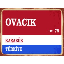 BiveSa Karabük Ili Ovacık Ilçesi  Retro Ahşap Sokak Tabelası
