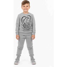 Pini Co Erkek Çocuk Karakter Baskılı Pamuklu Alt Üst Eşofman Takımı