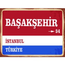 BiveSa Istanbul Ili Başakşehir Ilçesi  Retro Ahşap Sokak Tabelası