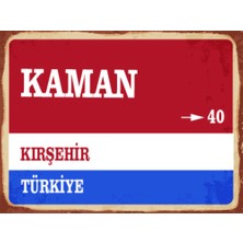 BiveSa Kırşehir Ili Kaman Ilçesi  Retro Ahşap Sokak Tabelası