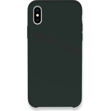 Khayra iPhone Xs Max Kılıf Lansman Legant Silikon - Koyu YEŞIL-(5796) - ESZAOC7346-4301
