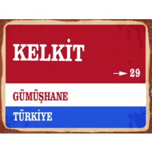 BiveSa Gümüşhane Ili Kelkit Ilçesi  Retro Ahşap Sokak Tabelası