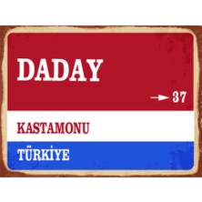 BiveSa Kastamonu Ili Daday Ilçesi  Retro Ahşap Sokak Tabelası