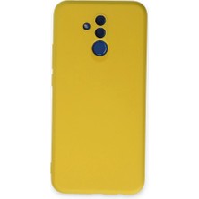 Huawei Mate 20 Lite Kılıf Nano Içi Kadife Silikon - SARI-(5796) - EMTHBA9844-7057