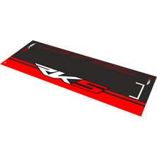 Rks Uyumlu Siyah - Kırmızı Desenli 80 x 220 cm Kaydırmaz Motosiklet Halısı