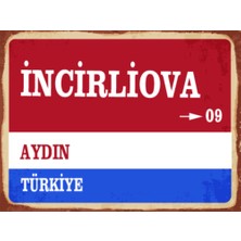 BiveSa Aydın Ili Incirliova Ilçesi  Retro Ahşap Sokak Tabelası