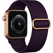 Alstrap Apple Watch 10 42MM Seri 4-5-6-7-8-9 Uyumlu 38-40-41MM Kumaş Elastik Kordon Kayış